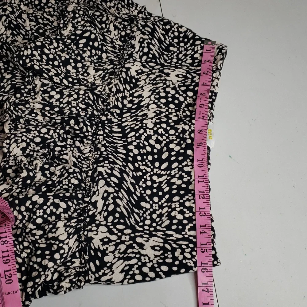 Maeve Anthropologie Linen Blend Tiered Ruffle Mini Skirt Size 14 Flowy Bohemian